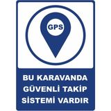ChicArt Design Studio Karavanda Güvenli Takip Sistemi Dijital Uv Folyo Baskı Uyarı Etiket Yapıştırma Sticker 12.5X17.5 cm