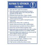 ChicArt Design Studio Kaynak Iş Güvenlik Talimatı Pvc Plakalı Uyarı Levhası Dekota Dijital Uv Sticker 25X35