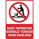 ChicArt Design Studio Kazı Yapmayın Gömülü Yüksek Akım Kablosu Dijital Uv Folyo Yapışkan Baskıuyarı Etiket Sticker 25X35