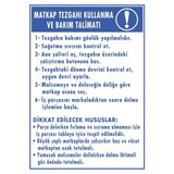 ChicArt Design Studio Matkap Tezgahı Kullanma ve Bakım Talimatı Pvc Plakalı Uyarı Levhası Dekota Dijital Sticker 12.5X17.5