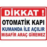 ChicArt Design Studio Otomatik Kapı Dijital Uv Folyo Baskı Uyarı Etiket Yapıştırma Sticker 17.5X12.5 cm
