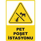 ChicArt Design Studio Pet Poşet Istasyonu Pvc Plakalı Uyarı Levhası Dekota Dijital Uv Baskı Yapışkanlı 25X35 cm
