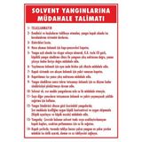 ChicArt Design Studio Solvent Yangınlarına Müdahale Talimatı Pvc Plakalı Uyarı Levhası Dekota Dijital Sticker 12.5X17.5