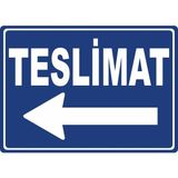 ChicArt Design Studio Tesli Sol Pvc Plakalı Uyarı Levhası Dekota Dijital Uv Baskı Yapışkanlı 17.5X12.5 cm