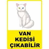 Chicart Design Studio Van Kedisi Çıkabilir Dijital Uv Folyo Yapışkan Baskı Uyarı Etiket Sticker 25X35