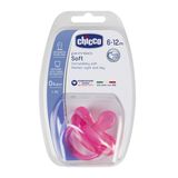 Chicco 12+ Ay Physio Soft Silikon Emzik Pembe