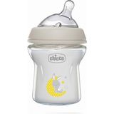 Chicco 150 ml Natural Feeling Cam Biberon Yenidoğan İçin Desenli Antikolik Özellikli