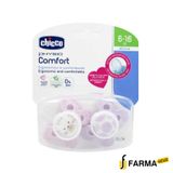 Chicco 2 li 6-12 Ay Physio Comfort Kız Silikon Emzik