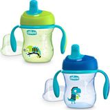 Chicco 200 ml Yarı Yumuşak Uçlu, Isırmaya Dayanıklı ve Sızdırmaz 6+ Ay Bebekler için Kolay Temizlenebilir Eğitim Bardağı