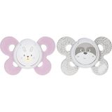 Chicco 2'li Physio Comfort Kız Bebek Emzik 0-6 Ay (4 Adet)