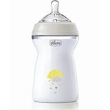 Chicco 330 ml Naturel Feeling Desenli PP Biberon 6 Ay+ İçin Hafif ve Kullanışlı Tasarım - Şeffaf