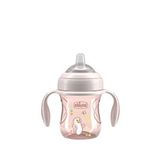 Chicco 4 Ay+ Yumuşak Uçlu 200 ml Pembe Alıştırma Bardağı