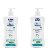 Chicco Baby Bath Tenderness 750 ml 2'li Eko Paket Saç ve Vücut Şampuanı Hassas Ciltler İçin