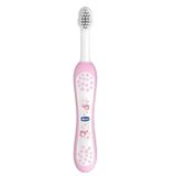Chicco Bebek Diş Fırçası 6+ Ay Lila Pembe pembe