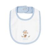 Chicco Bebek Nakışlı Mama Önlüğü - Beyaz - Standart