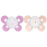 Chicco CC-001.003.164 - 6-16 Ay 2'li Kız PhysioForma Comfort Silikon Emzik