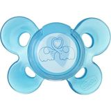 Chicco Comfort 4+ Ay Kelebek Silikon Emzik Mavi