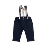Chicco Erkek Bebek Askılı Uzun Pantolon - Lacivert - 9 Ay