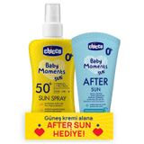 Chicco Güneş Spreyi Spf 50+ 150 ml & Güneş Sonrası Kremi 150 ml