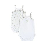 Chicco Kız Bebek 2li Askılı Body Set - 3 Ay - Beyaz
