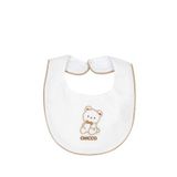 Chicco Nakışlı Erkek Bebek Mama Önlüğü - Beyaz
