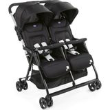 Chicco Ohlala 2 Twin Ultra Hafif İkiz Bebek Arabası 22 kg Taşıma Kapasitesi Katlanabilir - Siyah