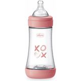 Chicco Perfect5 P5 Antikolik Biberon Pp 240ML Orta Akış Kırmızı - 240 ml