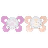 Chicco Physio Comfort Silikon Emzik (6-16 Ay, 2'li), Pembe