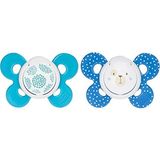 Chicco Physio Comfort Silikon Emzik (Mavi, 6-12 Ay, 2'li) - Renkli - 0 - 1 Yaş