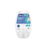 Chicco Physio Teat Biberon Emziği, 6+ Ay, Anti-Kolik, 2'li Set, Beyaz