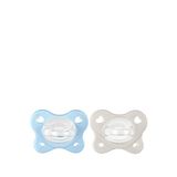 Chicco Physioforma Dual Soft Bej 2-6 Ay Silikon 2'li Emzik - Mavi
