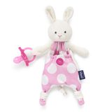 Chicco Pocket Buddy Lovey ve Emzik Tutucu | Peluş, Yatıştırıcı Hayvan Temalı Oyuncak | Çoğu Emziğe Uyar | Makinede Yıkanabilir | Pembe Tavşan | 0+ Ay