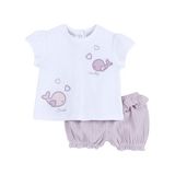 Chicco Takım / T-Shirt+Pantalon - Lila - Yenidoğan