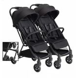 Chicco Urbino Black Hafif Tek Elle Katlanır Kabin Boy İkiz Bebek Arabası