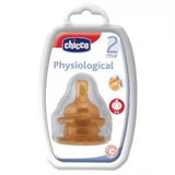 Chicco Wellbeing 2 Ay+ Orta Akış 2'li Kauçuk Biberon Emziği