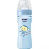Chicco Wellbeing PP Renkli Silikon Akış Ayarlı 250 ml Erkek Biberon