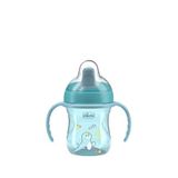 Chicco Yarı Yumuşak Uçlu 6+ Ay Bebek Alıştırma Bardağı - Mavi