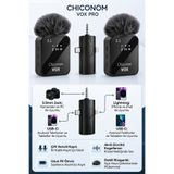 chiconom Onell Vox Pro 2’li Kablosuz Yaka Mikrofonu Type-C iPhone Android Uyumlu