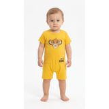 Chicsy Baby Erkek Bebek Aslan Baskılı Tulum Yazlık Kısa Kol Pamuklu Şort Tulum 3-6-9-12 Ay