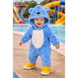 Chicsy Baby Kışlık Tatlı Bebek Peluş Astronot Tulum Kapüşonlu Ayıcık Figürlü Fermuarlı, Yumuşak Dokulu Kışlık - Mavi - 6-9 M