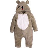 Chicsy Baby Kışlık Tatlı Peluş Kapüşonlu Ayıcık Nakışlı Bebek Çocuk Welsoft Tulum - Yeşil - 4 Yaş