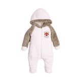 Chicsy Baby Kışlık Tatlı Peluş Pamuklu Kaplan Nakışlı Kapüşonlu Welsoft Tulum