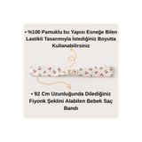 Chicsy Baby Kız Bebek Kiraz Desenli Fiyonklu Esnek Saç Bandı