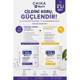 Chika Med + Panthenol Comfort & Niacinamide Bright - Anne & Bebek Onarıcı ve Aydınlatıcı 2'li Cilt Bakım Seti