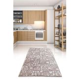 Chilai Home 140x190 cm Hot Tea Bej Djt Mutfak Halısı