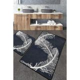 Chilai Home Alisan Djt 2'li Set Yıkanabilir Kaymaz Taban Banyo Halısı