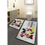 Chilai Home Always Original 2'li Set Banyo Halısı Kaymaz Taban Özellikli Renkli Desenli