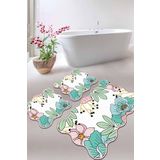Chilai Home Anemon Djt 3lü Set Banyo Halısı Takımı, Klozet Paspası