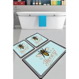 Chilai Home Apidae Djt 3'lü Set Banyo Paspası Kaymaz Tabanlı Banyo Halısı Klozet Takımı