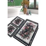 Chilai Home Arrosa Banyo Halısı Djt 3lü Set Banyo Halısı Paspas Yıkanabilir Kaymaz